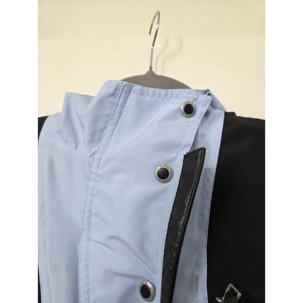 Jamie Sadock Light Blue Full Zip Boxy Sporty Short Golf Jacket, Petite Meidum